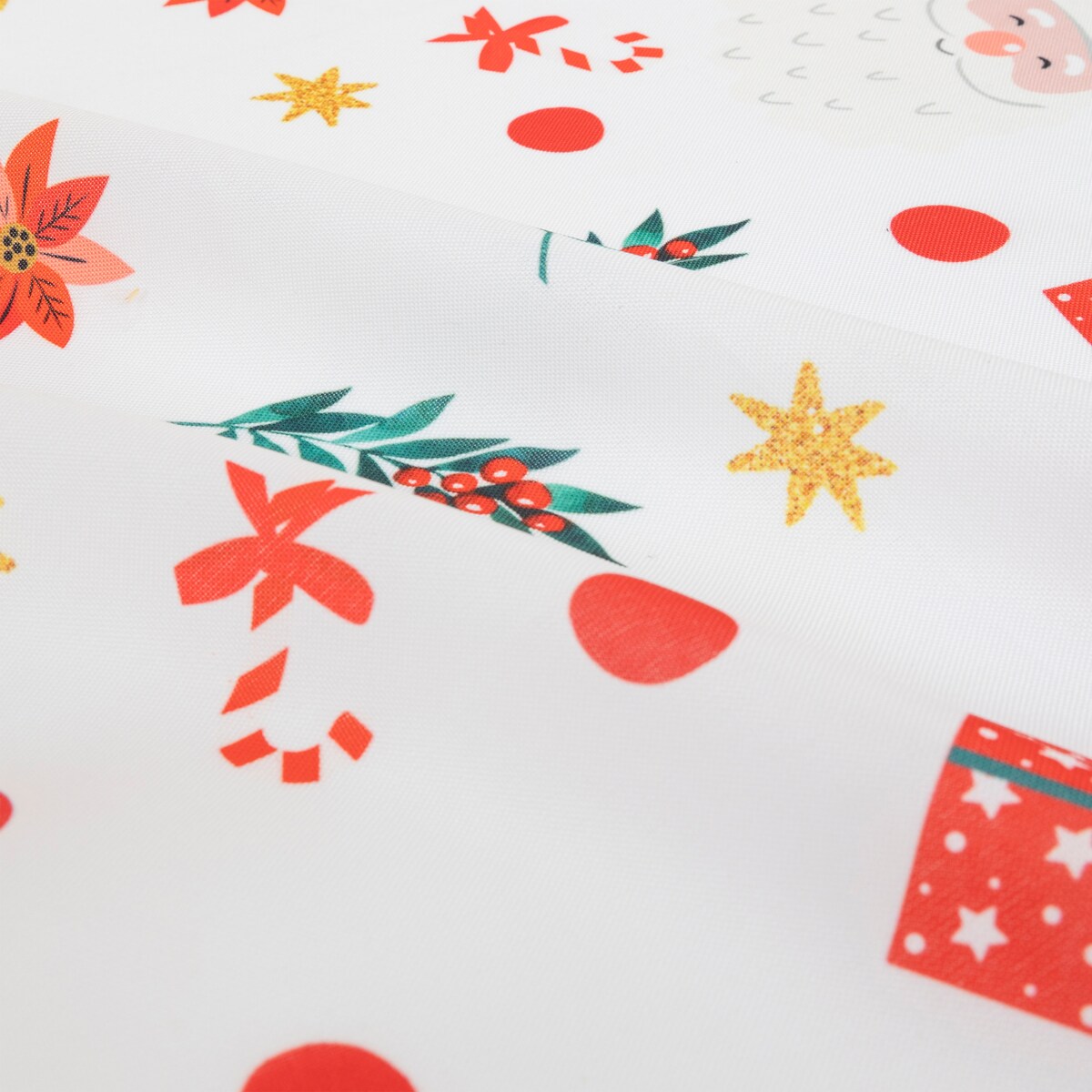 Plamoodporny obrus na stół, z motywem świątecznym