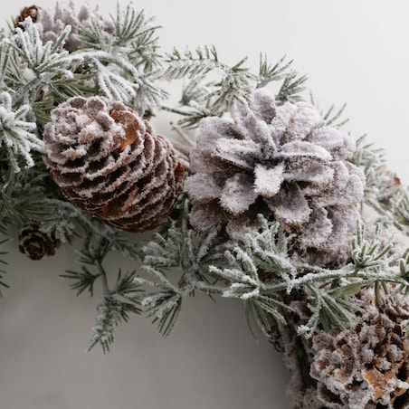 Wianek świąteczny Ø 32 cm z szyszkami TIKHONI