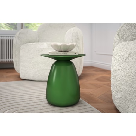 Stolik drewniany różne kolory Baobab 34, kolor groszkowa zieleń