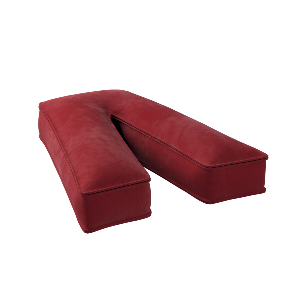 Poduszka literka V, intensywna czerwień, 35x40cm, Posh Velvet