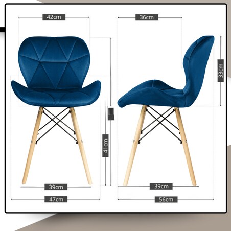 Krzesło Tapicerowane Welurowe Do Jadalni Salonu Pikowane Skandynawskie