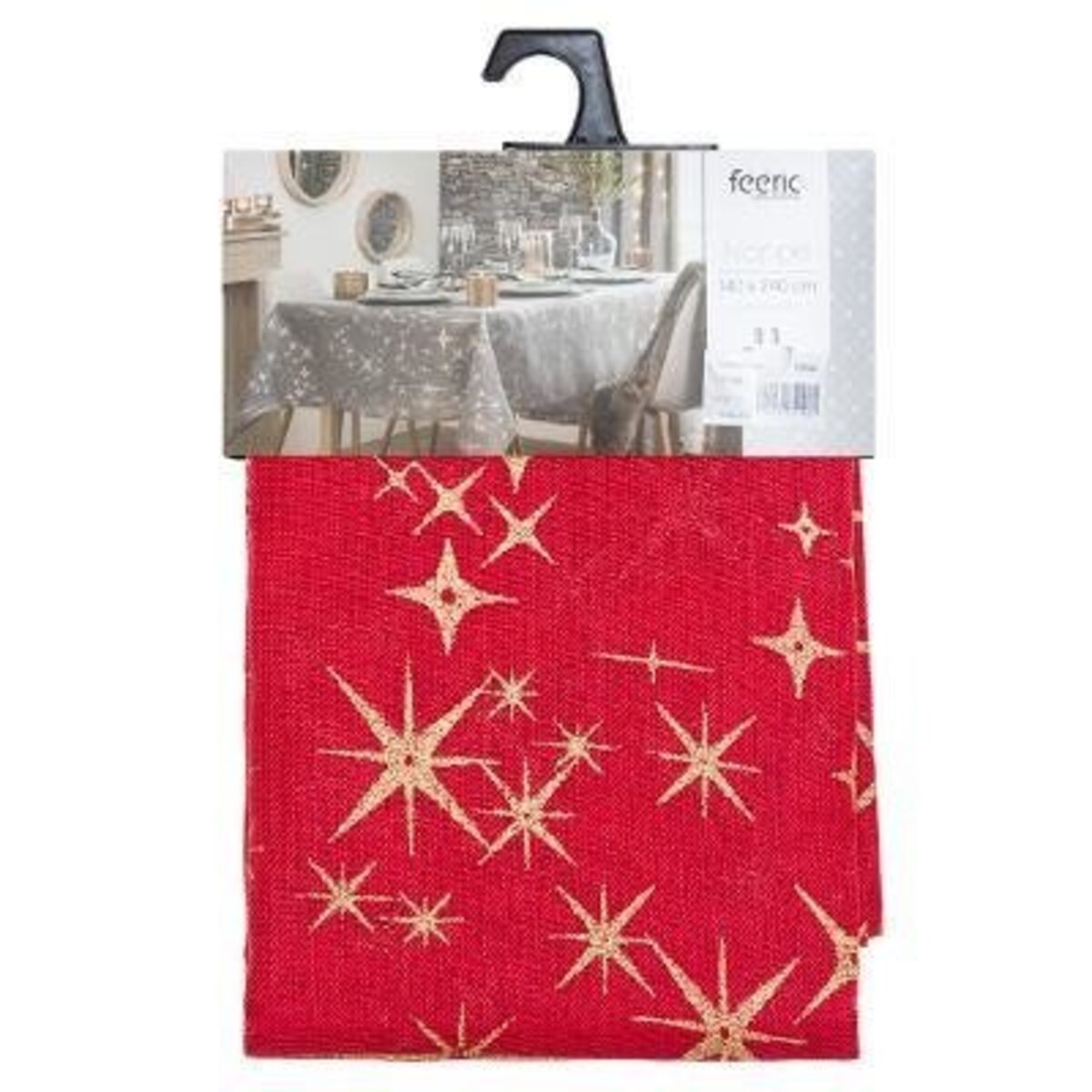 Obrus świąteczny STARS SPARK, 140 x 240 cm