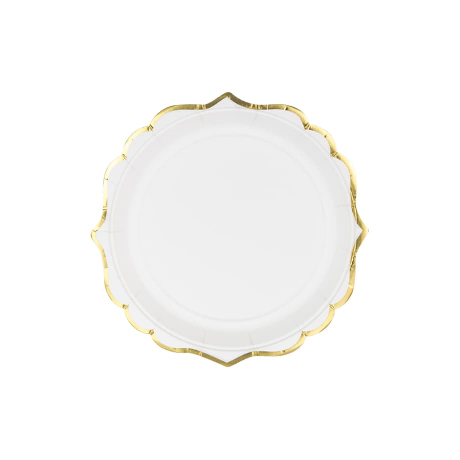 Talerzyki, biały, 18,5 cm (1 op. / 6 szt.)