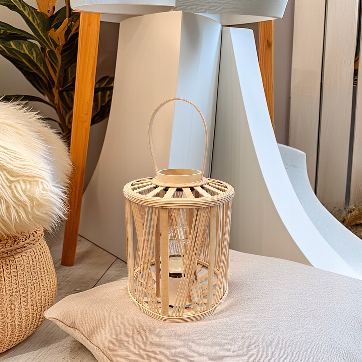 LAMPION LATARENKA WYSOKA NA BALKON TARAS do domu salonu wiszący drewniany