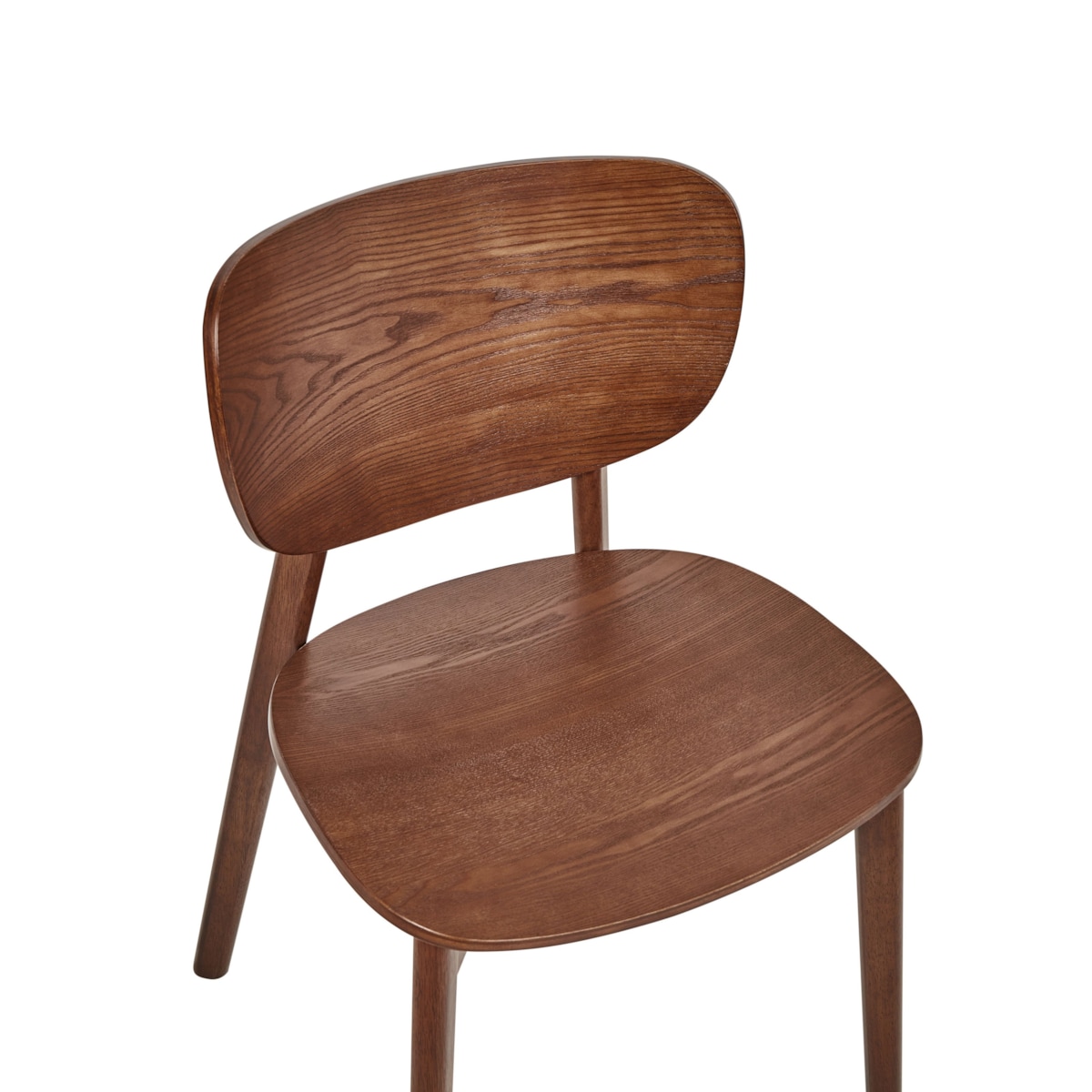 Zestaw 2 krzeseł do jadalni OVERLY Drewno kauczukowe Ciemne drewno