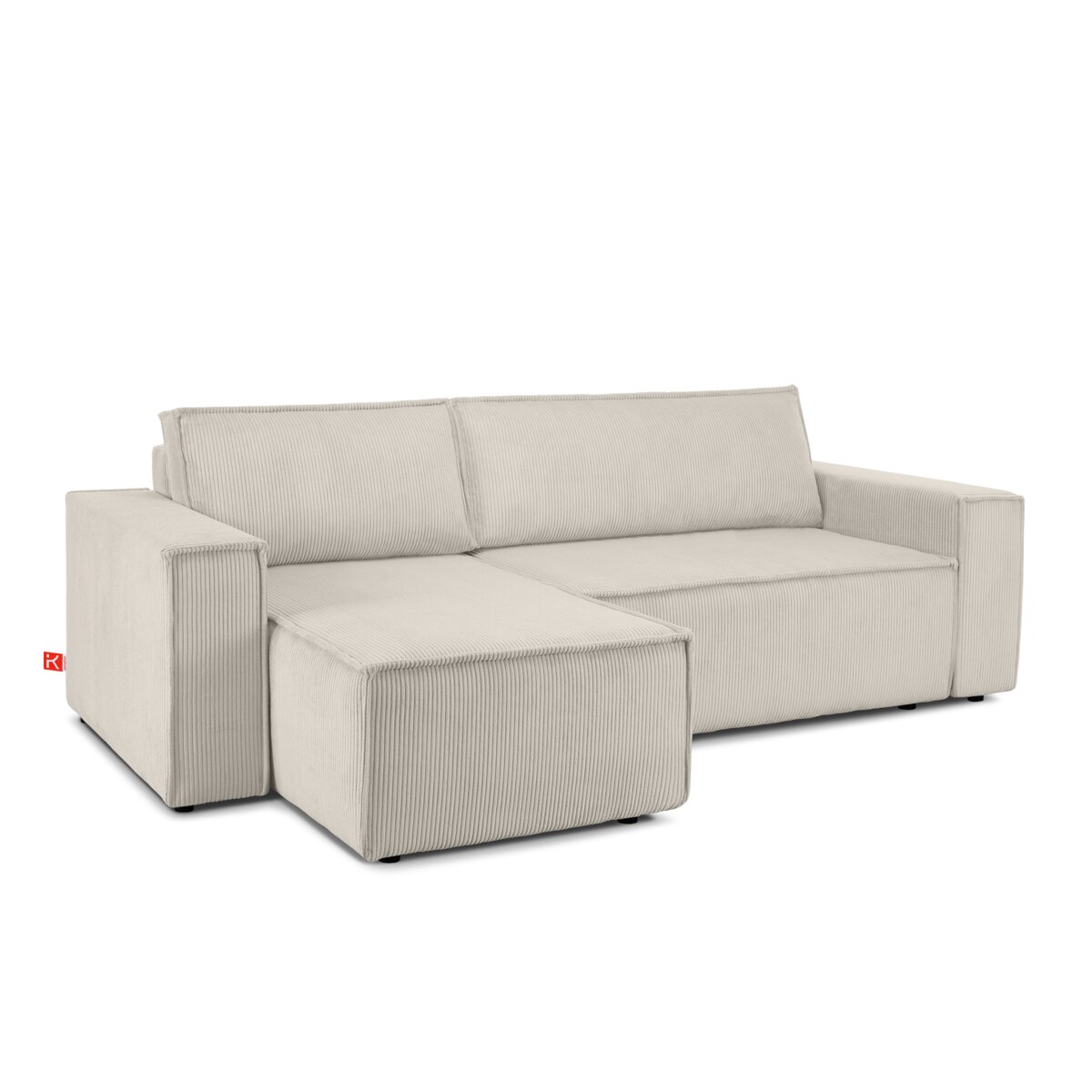 KONSIMO NAPI Uniwersalny narożnik z funkcją spania, kremowy, prawy/lewy