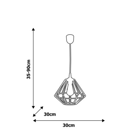 LAMPA wisząca COLIN MLP4789 Milagro metalowa OPRAWA druciana klatka ZWIS industrialny czarny