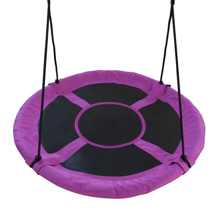 FIOLETOWA HUŚTAWKA OGRODOWA TYPU BOCIANIE GNIAZDO