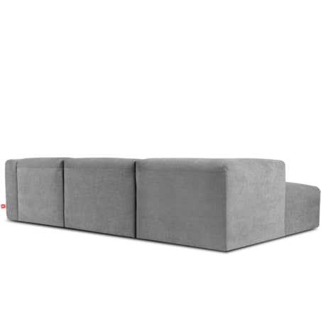 KONSIMO BUFFO Narożnik prawy z niezwykle miękkim i wygodnym siedziskiem, kolor jasny popielaty