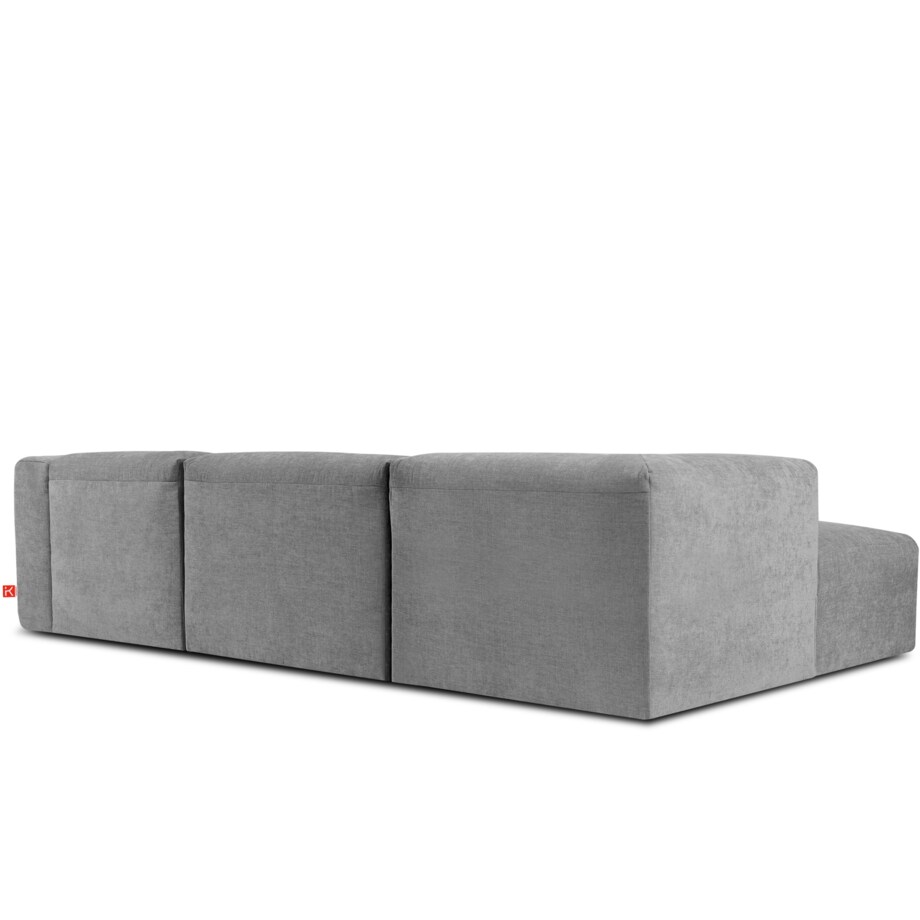 KONSIMO BUFFO Narożnik prawy z niezwykle miękkim i wygodnym siedziskiem, kolor jasny popielaty