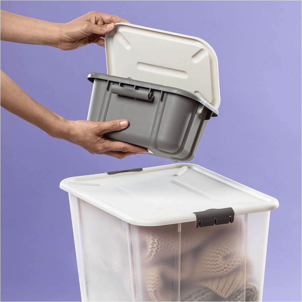 Pojemnik Plastikowy Pudełko 8 L Plastikowe Zamykany Z Pokrywką Pudło Box Do Przechowywania Na Zabawki Biżuterię Ubrania