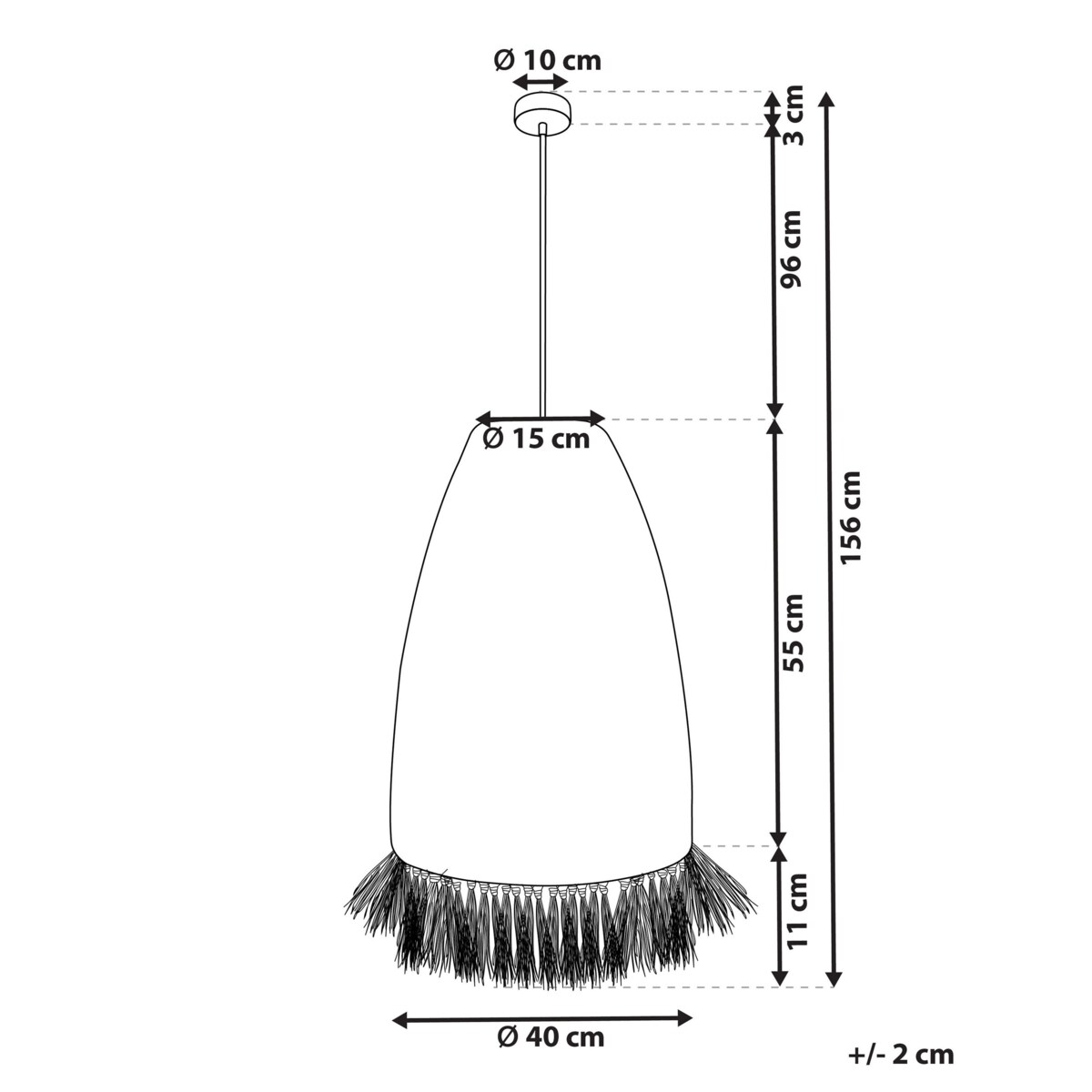 Lampa wisząca naturalna TUTONG