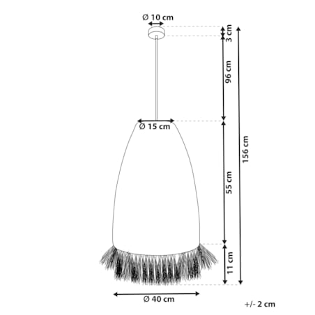 Lampa wisząca naturalna TUTONG