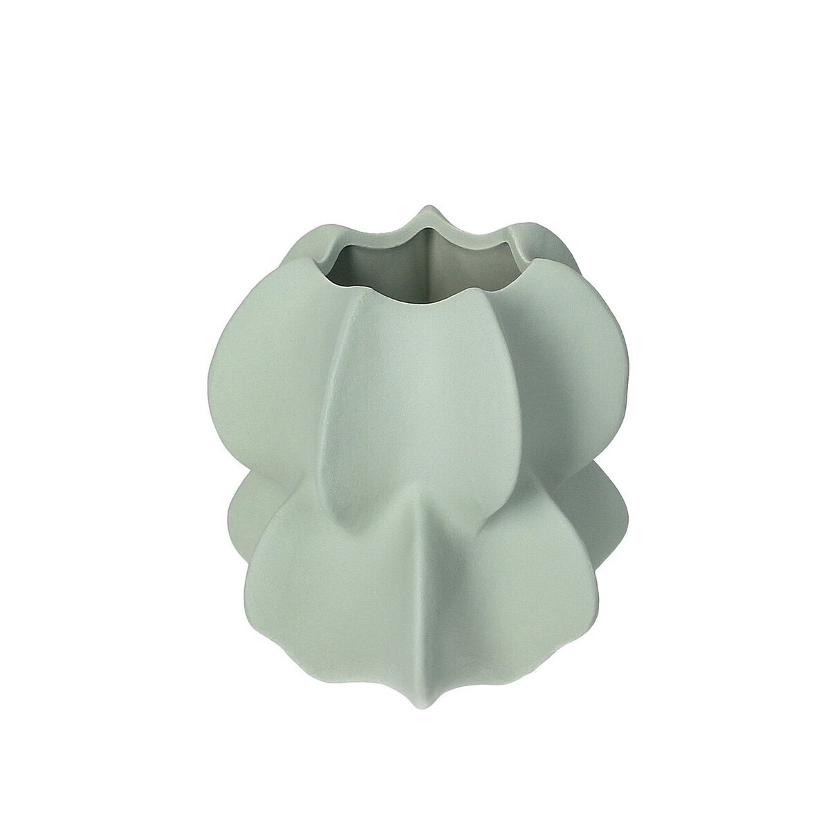 Wazon Petal Green 15x17 cm, 15x15x17 cm