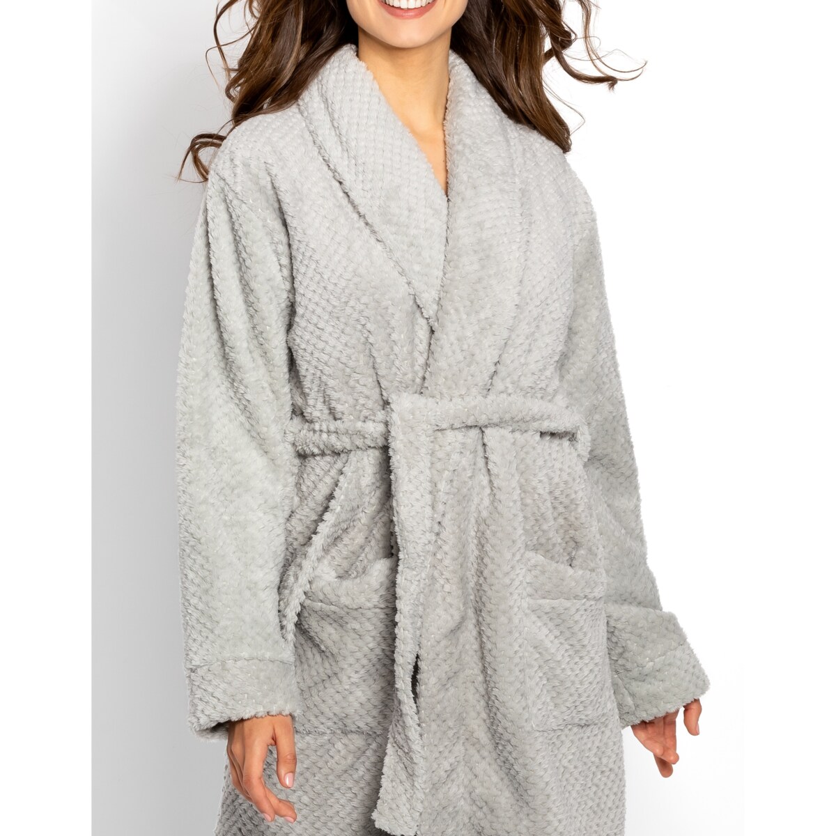 Szlafrok Lauren Long Grey, L