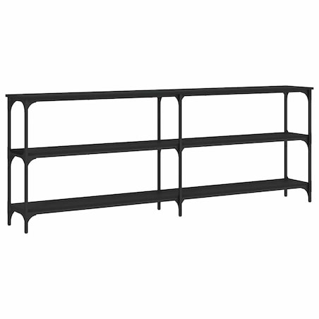 vidaXL Stolik konsolowy, czarny, 200x29x75 cm, materiał drewnopochodny