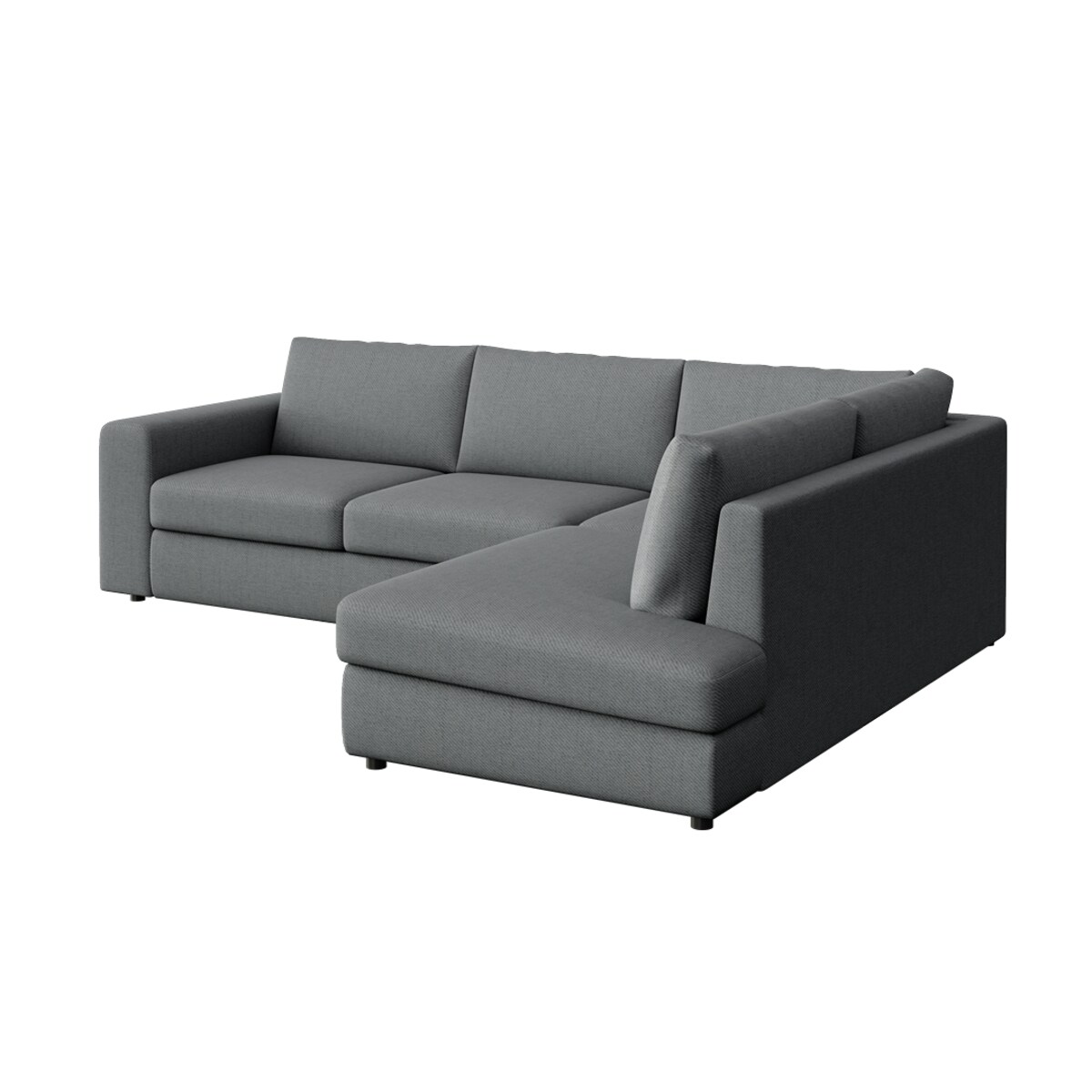 Sofa narożna prawa Baga szara