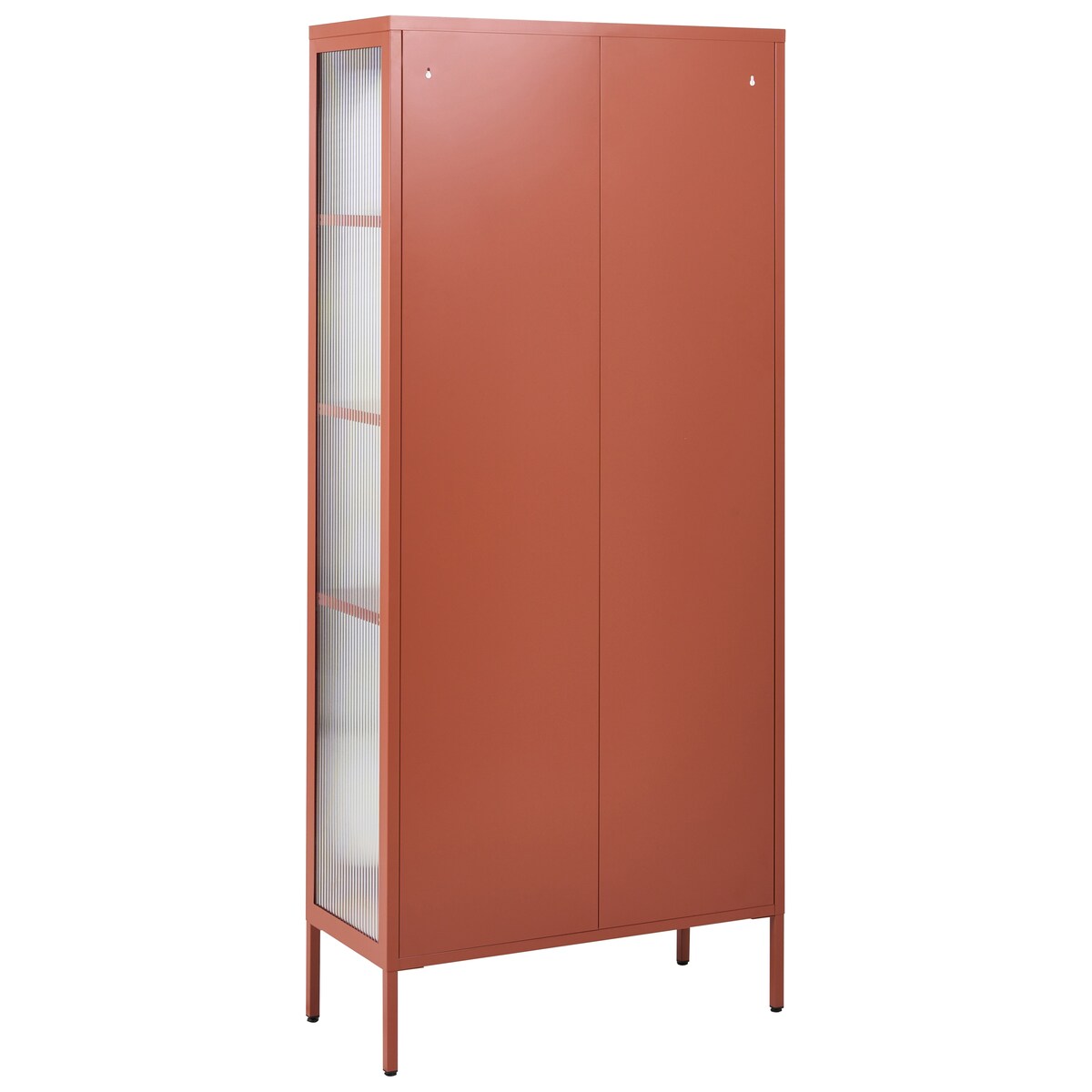 Witryna ze szklaną gablotą FOXTON 80 cm Metal Złoty brąz