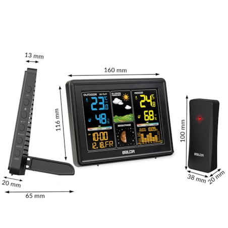 Bezprzewodowa stacja pogodowa pogody higrometr Baldr