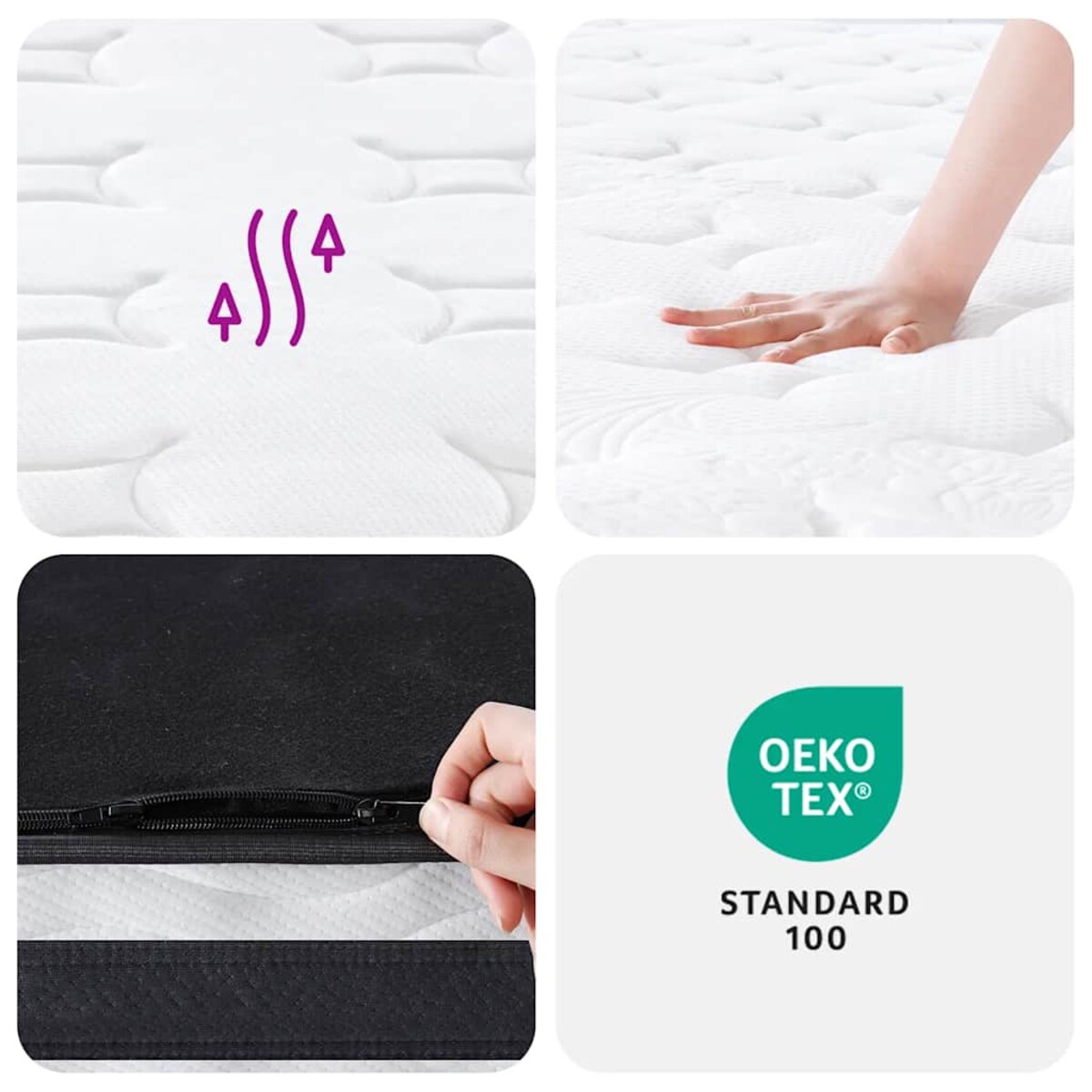 vidaXL Materac bonellowy, twardość średnia, 160x200 cm