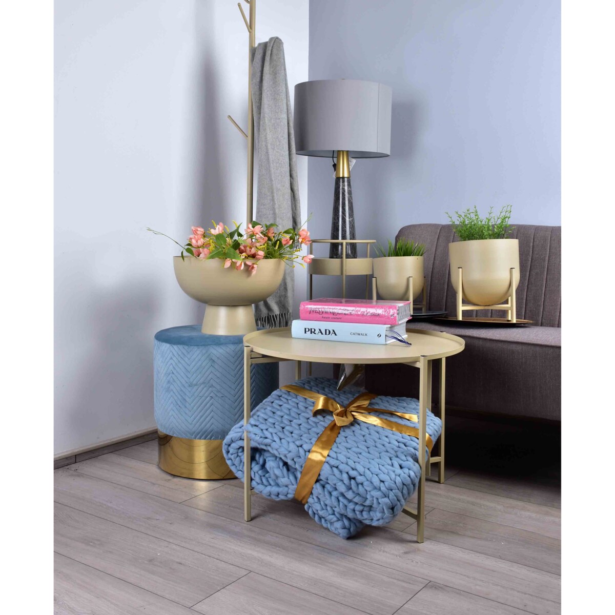 SWEN BEIGE Komplet 2 osłonek 24xh26cm/18.5xh21cm