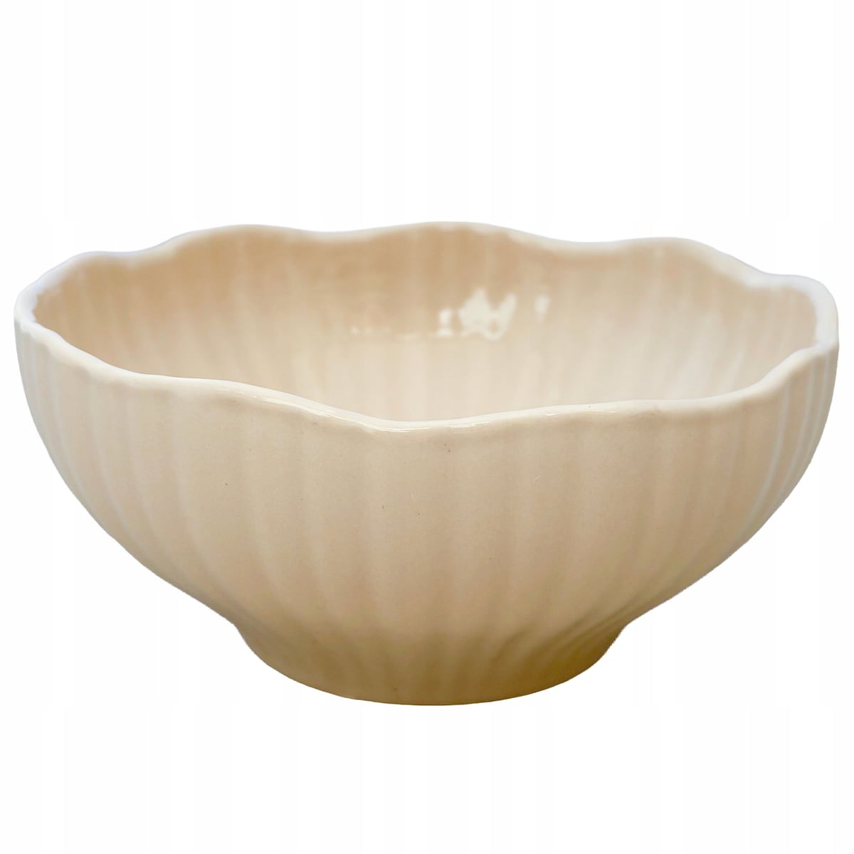 MISKA OBIADOWA BULIONÓWKA 500ml CERAMICZNA BEŻOWA SALATERKA DO ZUPY NA ZUPĘ