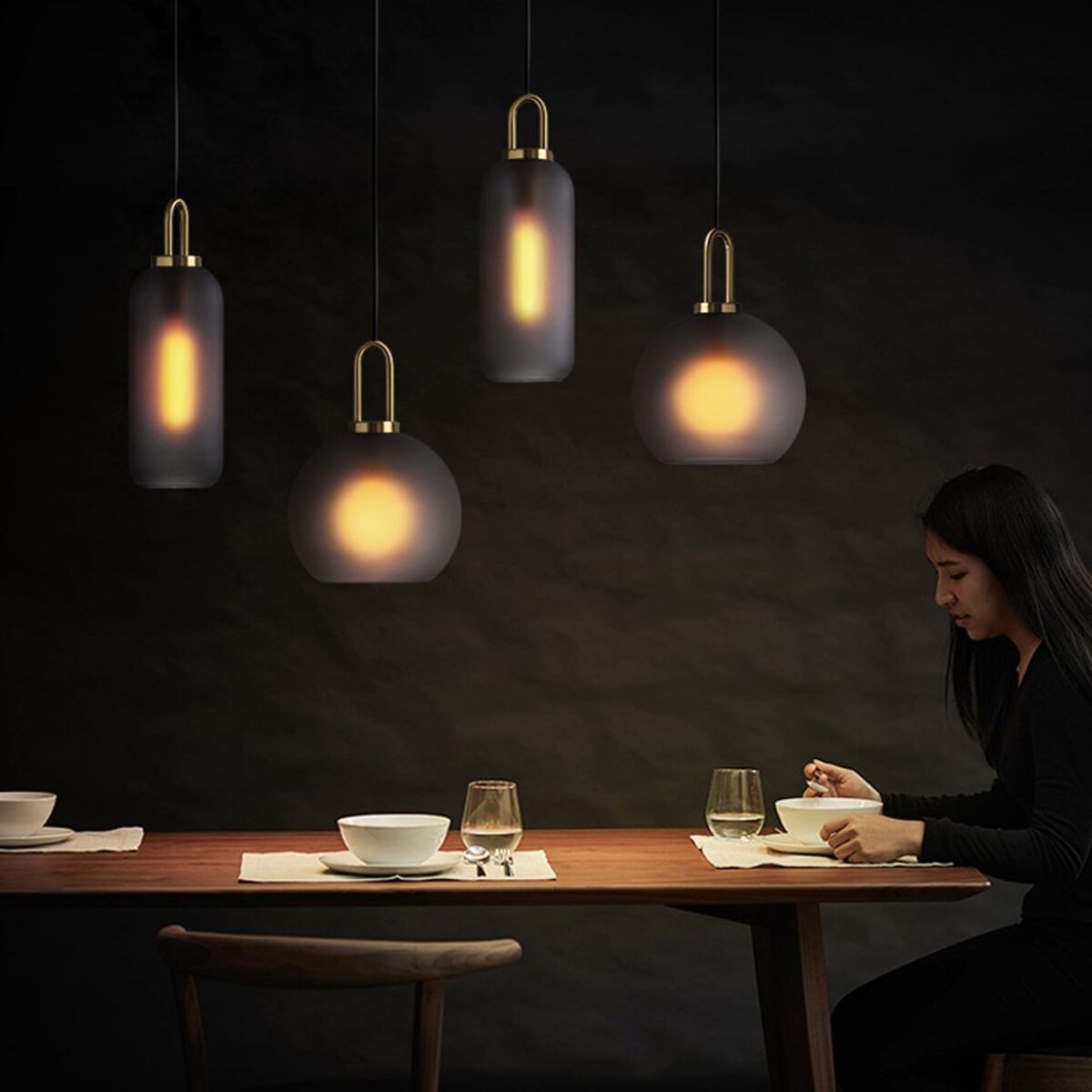 Lampa Sufitowa Wisząca App628-1Cp Szary, Metal