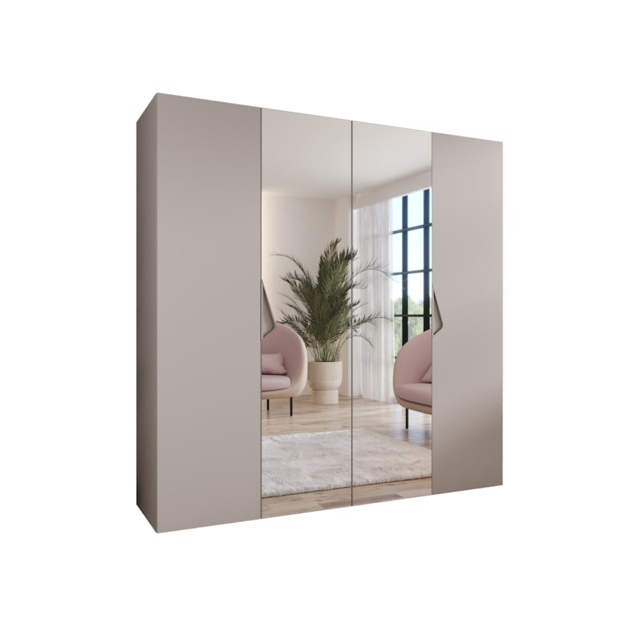 Szafa uchylna z lustrem Sandi 2 200 wys 202 cm Kaszmir + u Kaszmir