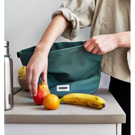 Lunch bag oliwkowy, 15 x 20 x 31 cm, Black+Blum
