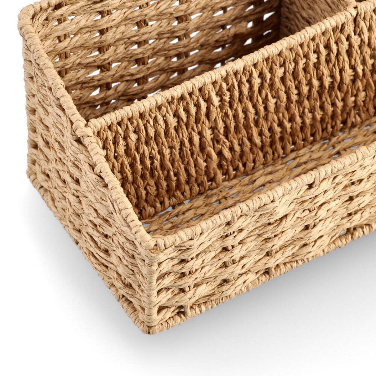 Organizer biurowy z przegródkami z papierowej plecionki