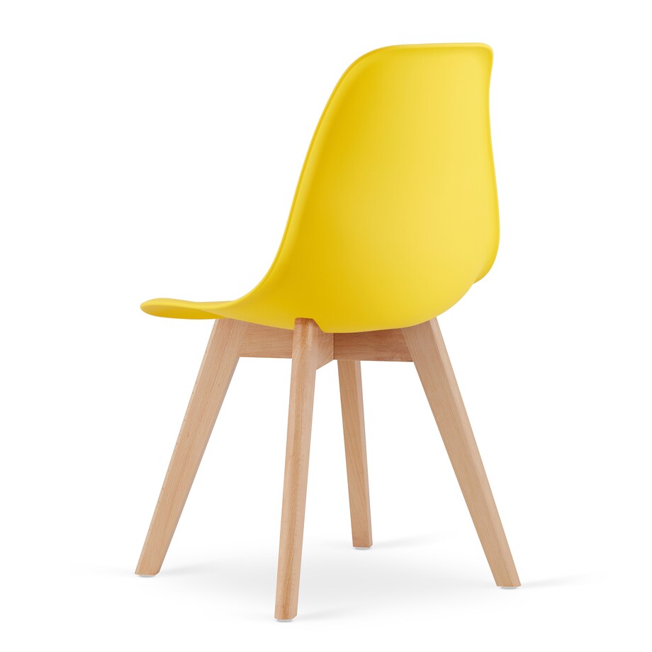 Krzesło do jadalni Kito Żółte, Nogi Naturalne 3 szt.