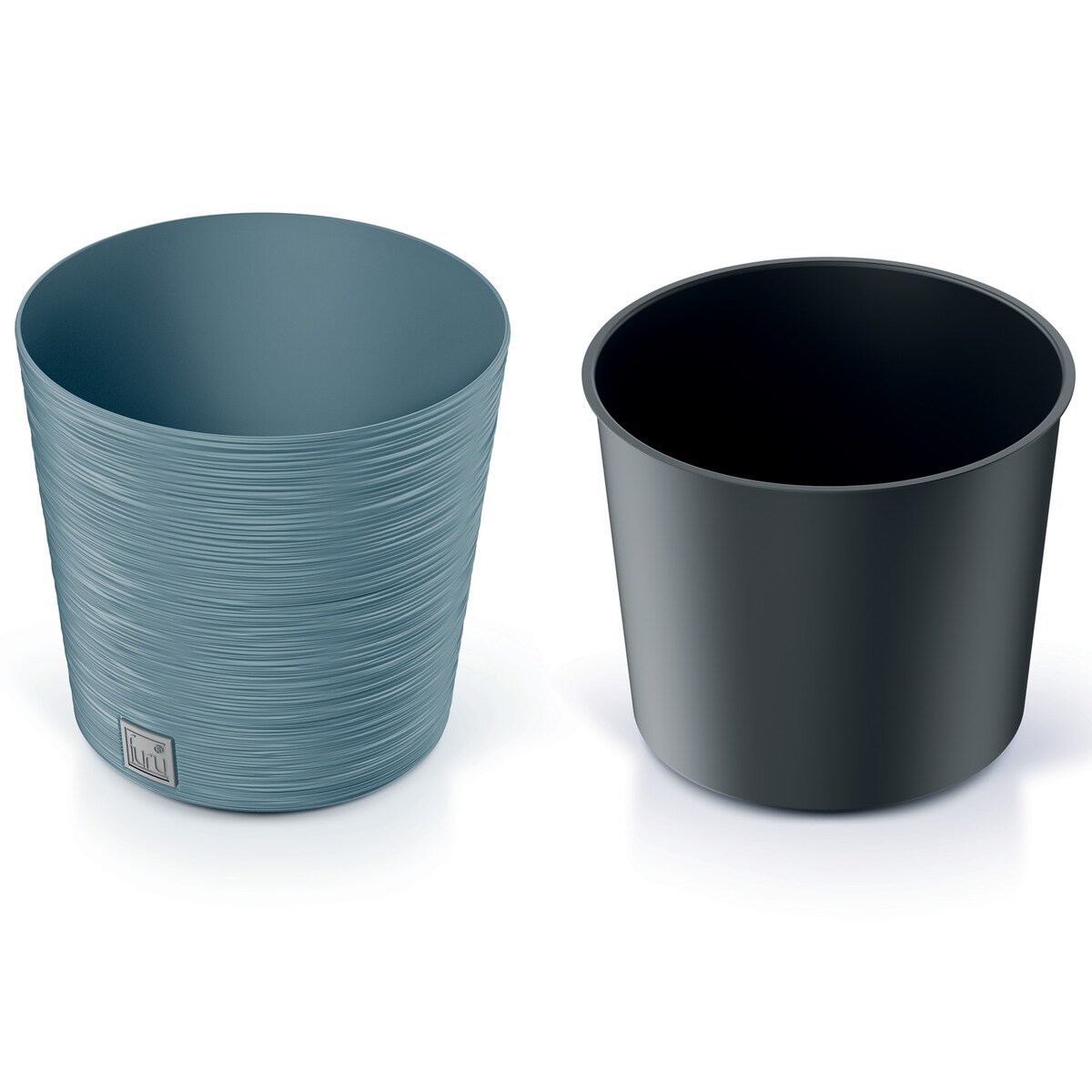 Doniczka Donica Ogrodowa 25 Cm Okrągła Na Taras Do Ogrodu Domu Niebieska