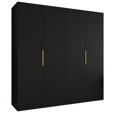 Szafa uchylna otwierana MARBELLA 1 200 wys. 202 cm Czarny + u. Złoty