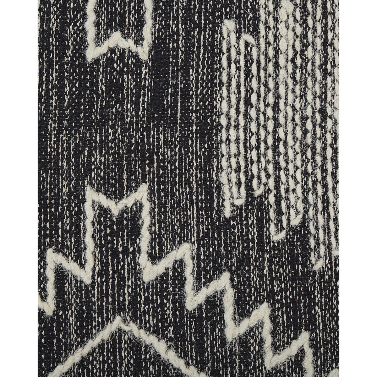 Dywan bawełniany 80 x 150 cm biało-czarny ARBAA