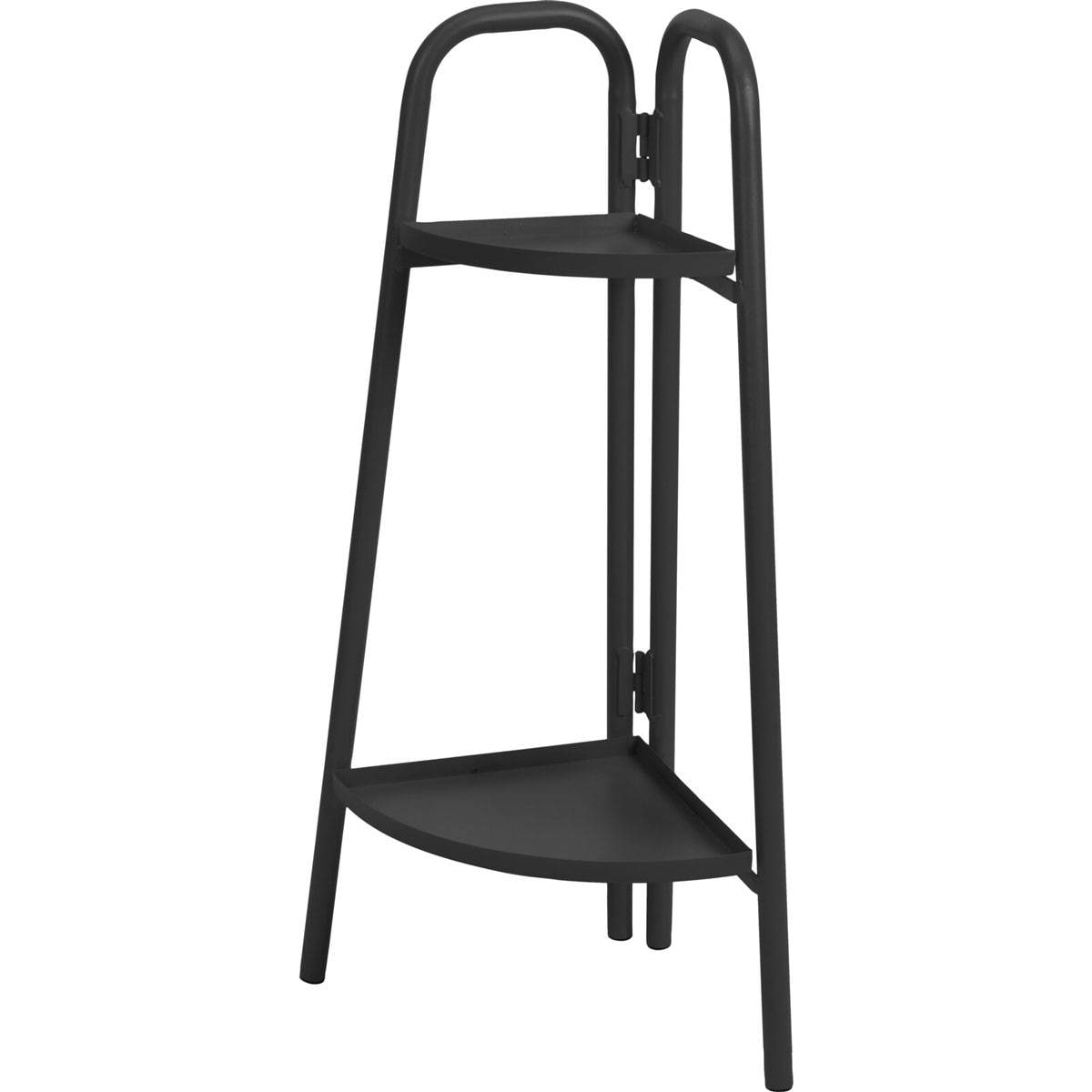 Metalowy kwietnik narożny, 2 poziomy, 70 cm