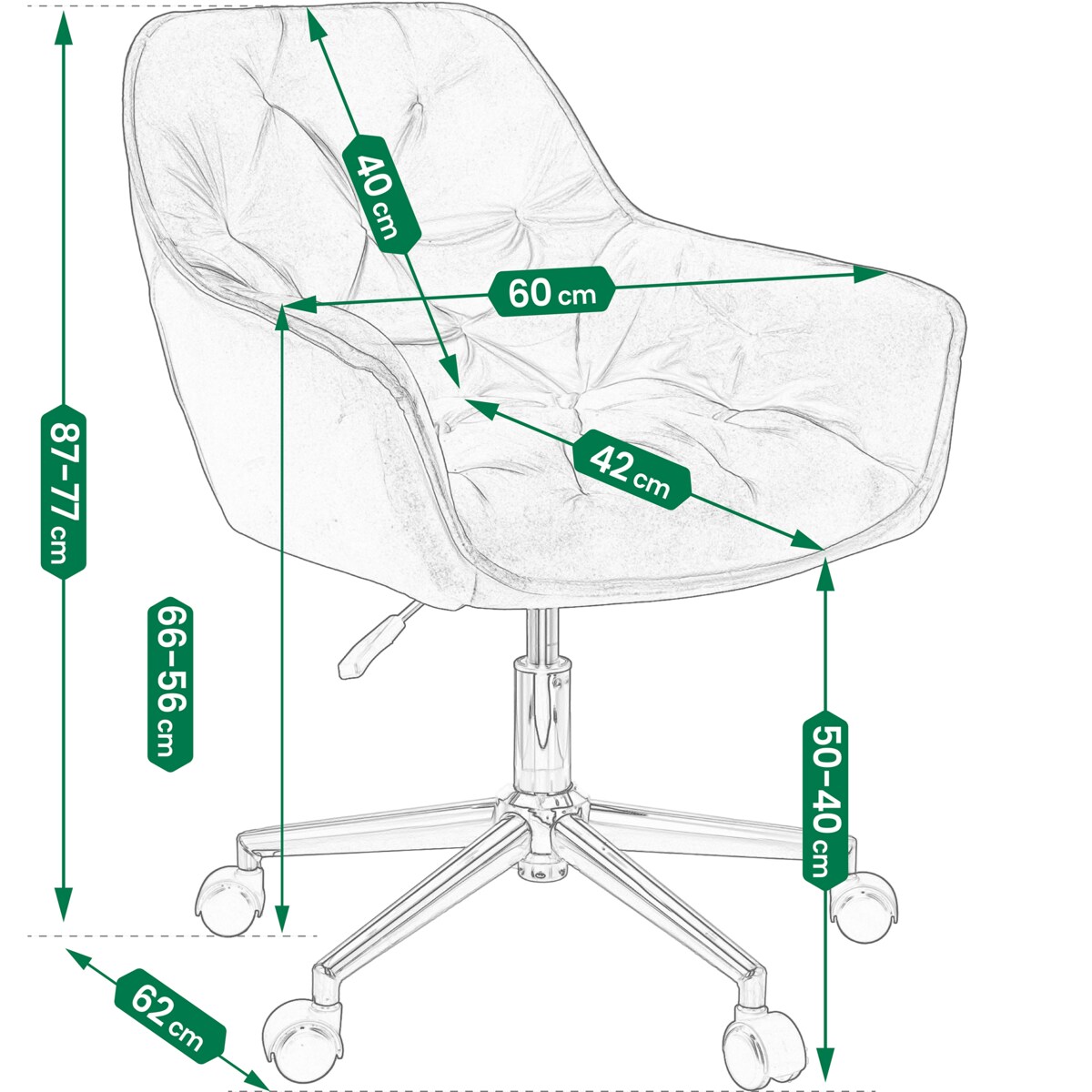 Fotel welurowy obrotowy LARGO różowy na srebrnej stopie