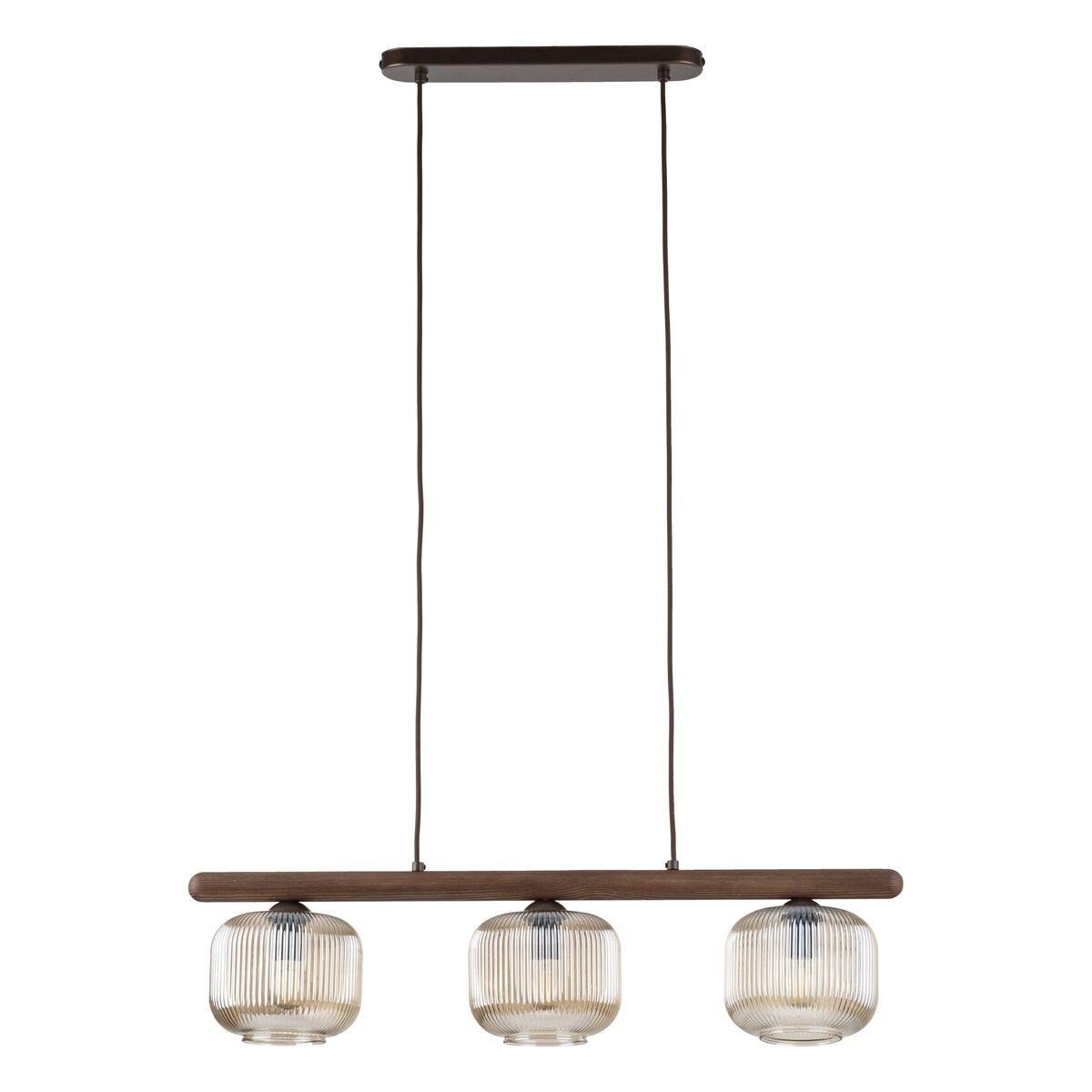 Lampa wisząca TK Lighting SALVIA BROWN 11069 brązowo-koniakowa 3xE14 regulowana wysokość