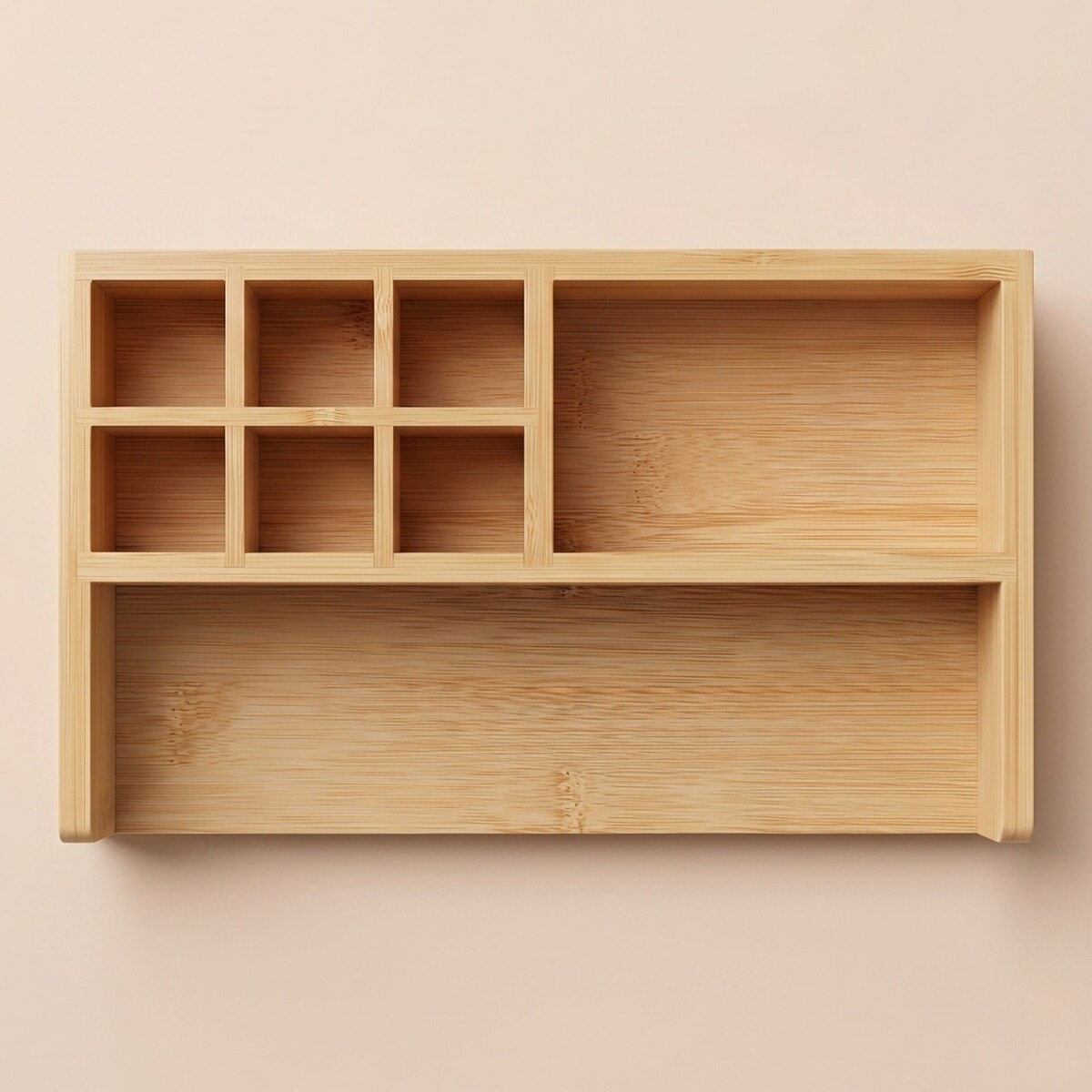 Organizer biurkowy bambusowy, 10 x 25 x 15,5 cm