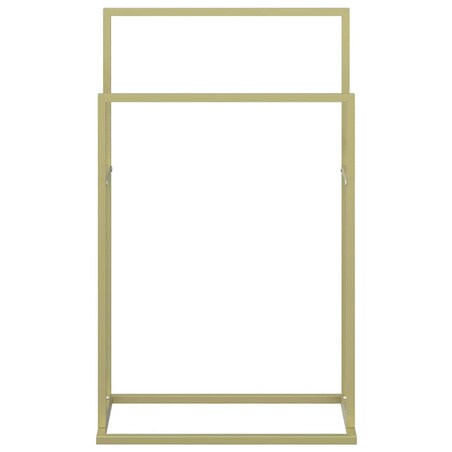 vidaXL Wolnostojący wieszak na ręczniki, złoty, 48x24x78,5 cm, żelazny