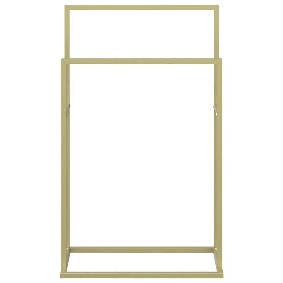 vidaXL Wolnostojący wieszak na ręczniki, złoty, 48x24x78,5 cm, żelazny