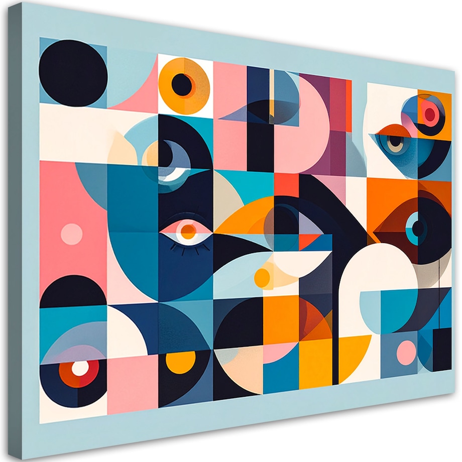 Obraz do salonu biura Bauhaus, Kolorowe Abstrakcyjne Kształty 120x80