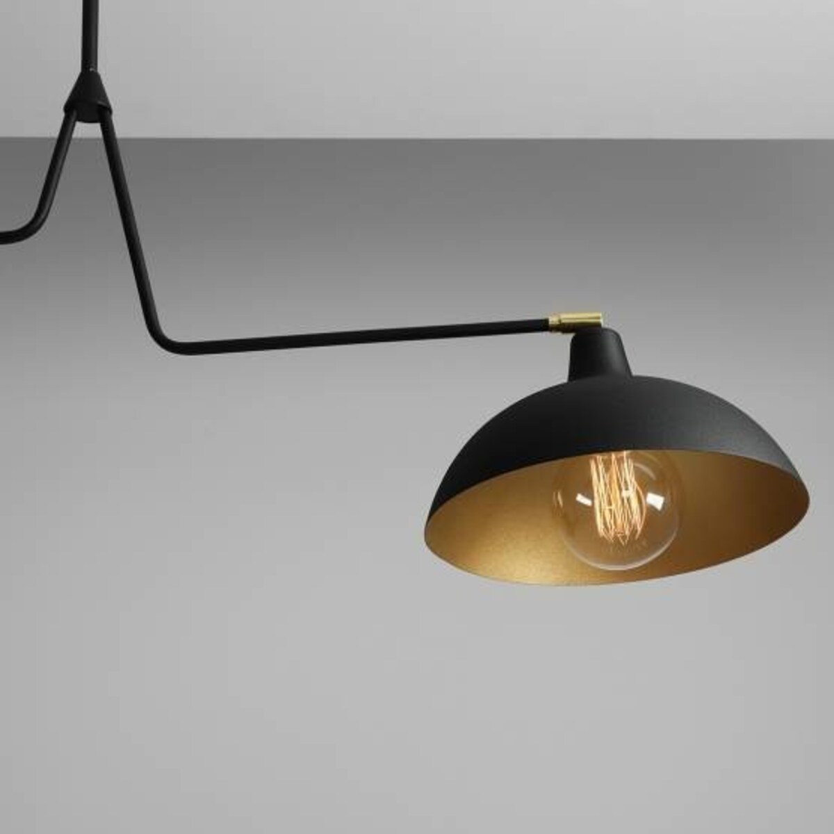 Loftowa lampa sufitowa 1036H1 Aldex industrialne kopuły na wysięgnikach czarne