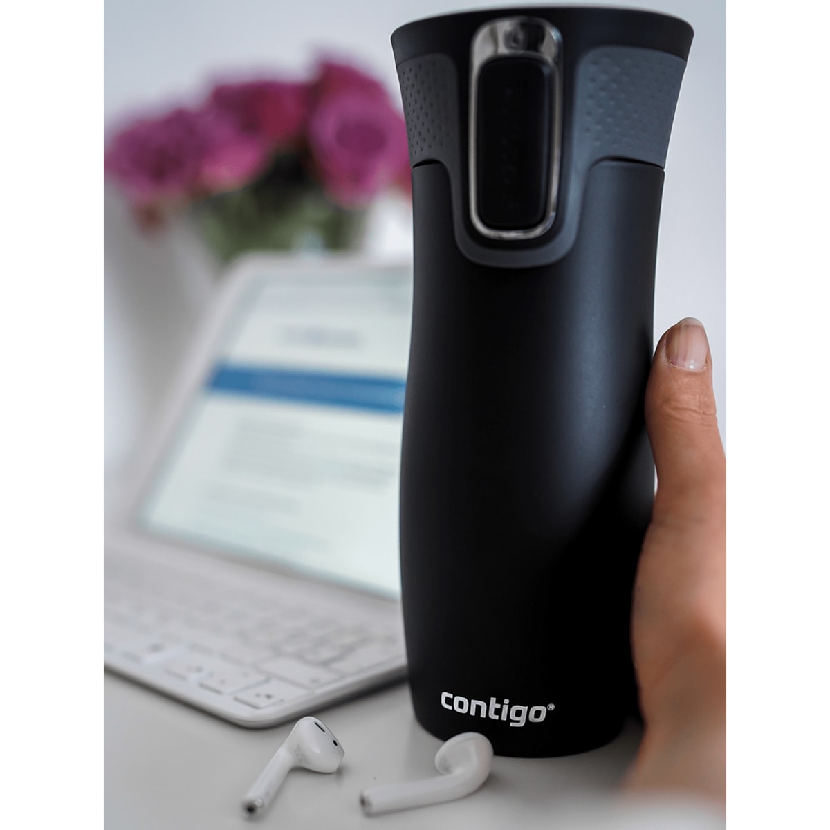Kubek termiczny Contigo West Loop 2.0 470ml - czarny mat - Folklor