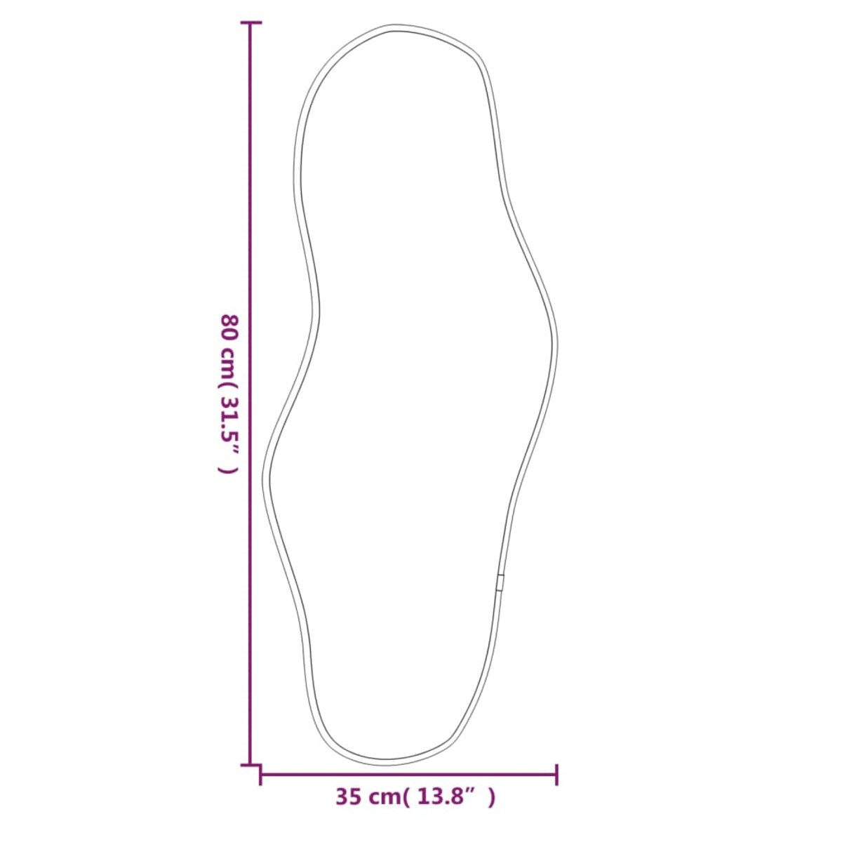 vidaXL Lustro ścienne, złote, 80x35 cm