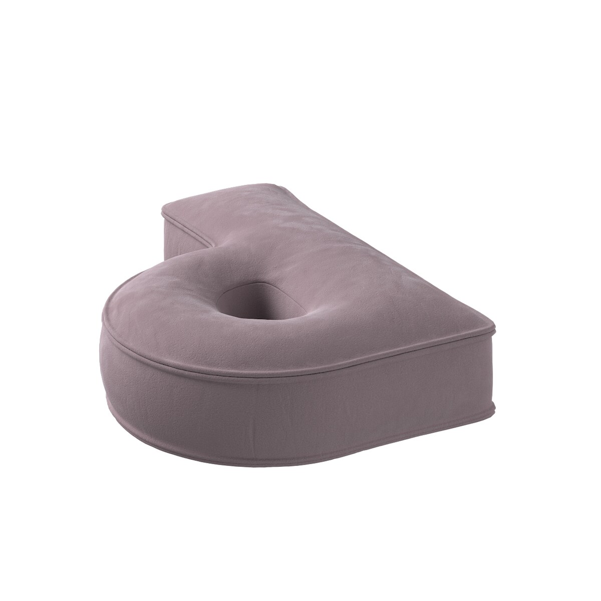 Poduszka literka P, zgaszony róż, 35x40cm, Posh Velvet