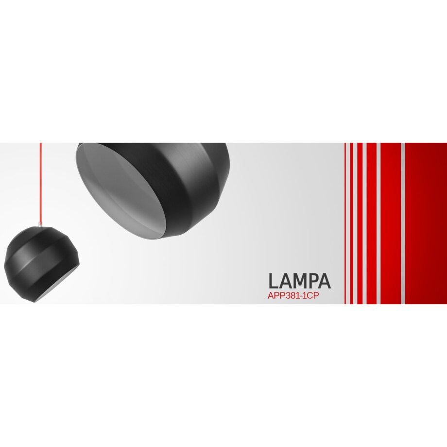 Lampa Sufitowa Wisząca Styl Czarna Metalowa