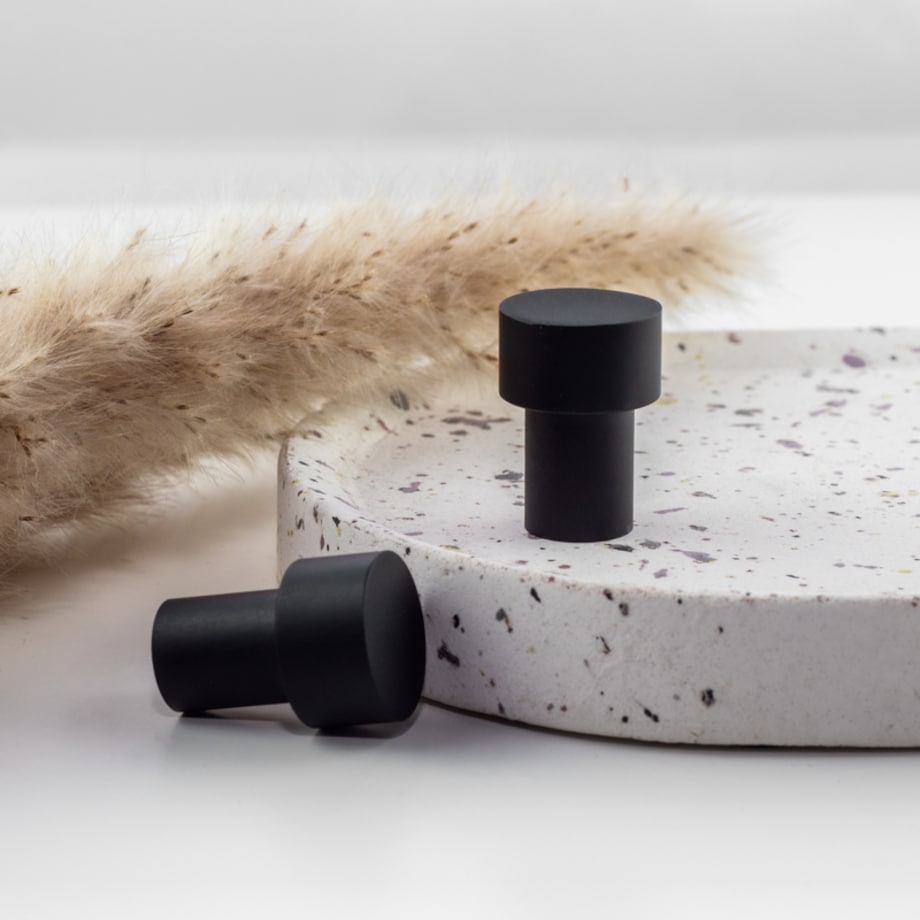 Gałka do mebli czarna uchwyt meblowy klasyczna loft do szafek szuflad