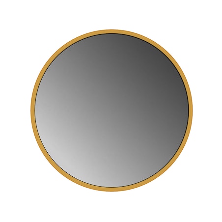 Lustro okrągłe - złote - 70 cm