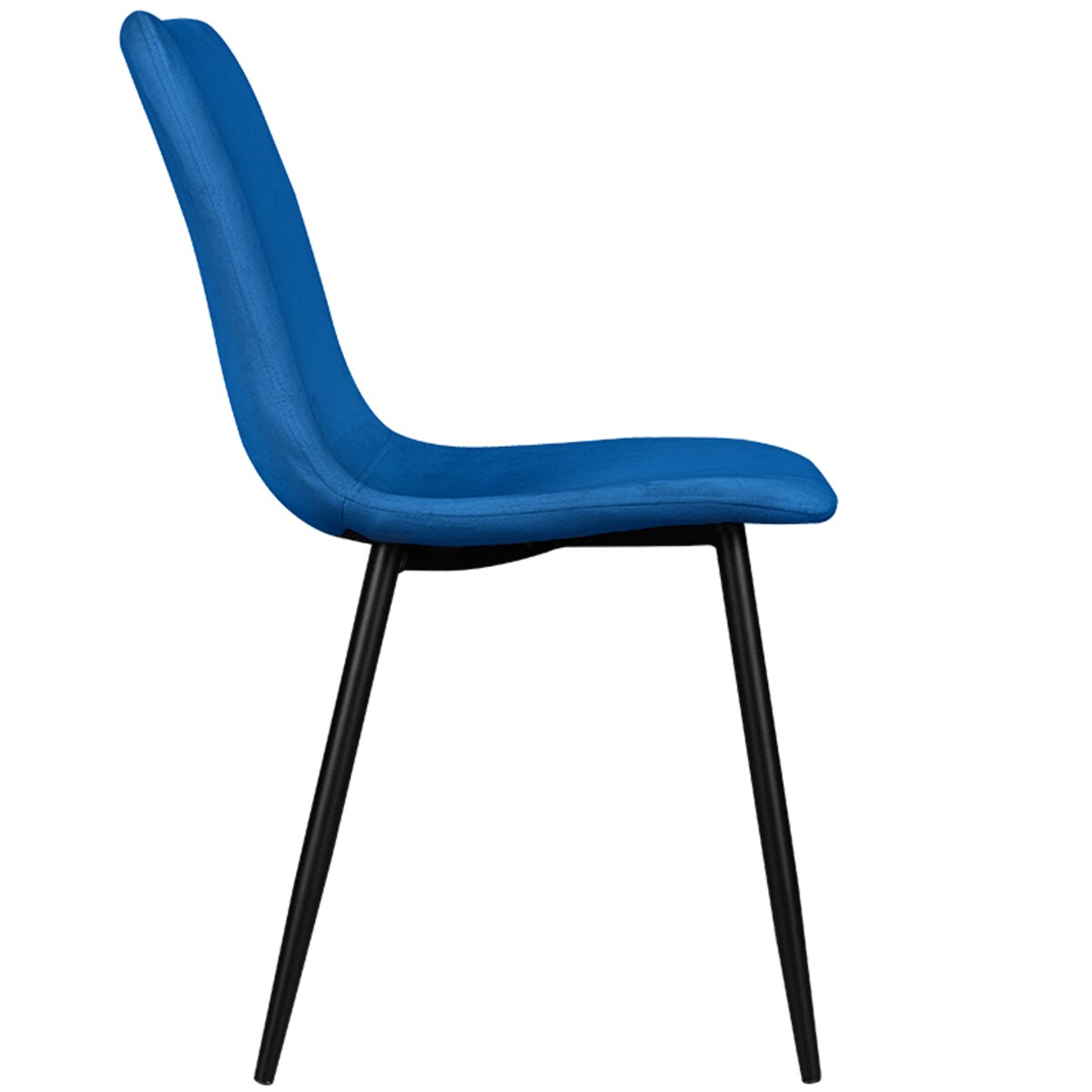 Krzesło tapicerowane klasyczne welurowe granatowe gładkie do salonu jadalni