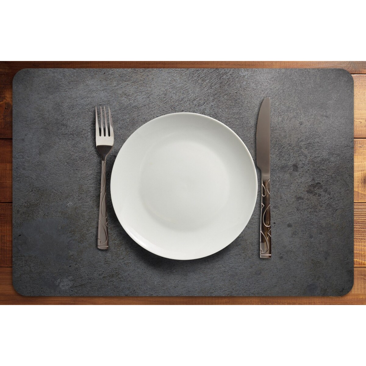 Komplet mat pod talerz Ciemny kamień, 6 szt. 45x30cm